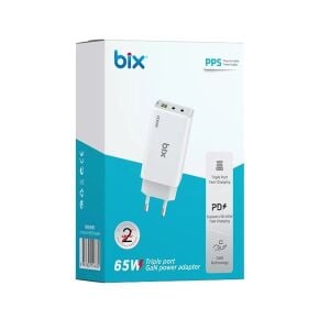 BIX BX3P66G-WE 65W �ARJ ADAPTR TYPE-C/USB Beyaz