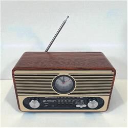 Everton RT-566 Bluetooth-USB-SD-FM Şarjlı  Saatli Nostaljik Radyo