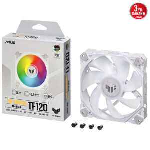 ASUS TUF GAMING TF120 ARGB White Edition 120mm Kasa Fanı (90DA0033-B09000)