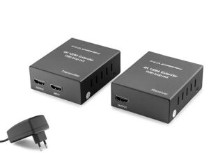 Hadron Hdx1368 120M Hdmi Extender Loop Out 4K  Siyah