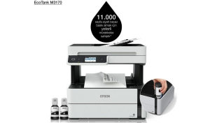 EPSON A4 Siyah EcoTank M3170 Çok Fonksiyonlu Faxlı Tanklı Dublex Yazıcı USB,Ethernet,Kablosuz