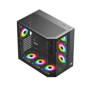 POWERBOOST 750W 80+ BRONZE Seaview PBA4375B Gaming Mid-Tower PC Kasası Siyah