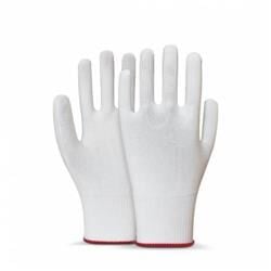 Beybi Polyester Örgülü Beyaz 10 Beden Kasiyer Eldiven 10lu Paket