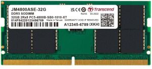 Transcend 32GB(1x32GB) 4800Mhz SODIMM CL40 DDR5 Notebook Ram (JM4800ASE-32G)