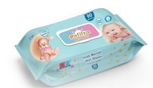 Pafilya Star Bebek Islak Havlu 90 lı  (Alcohol Free- Paraben Free) Premium Quality Wet Wipes