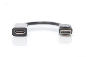 Digutus AK-340400-001-S DisplayPort (DP)  HDMI DP Erkek - HDMI Tip A Dişi, 0.15 metre, siyah