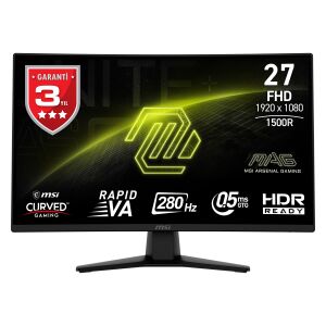 MSI 27 RAPID VA MAG 274CXF 0.5MS 280HZ HDMI-DP Kavisli Gaming Monitör 1920x1080
