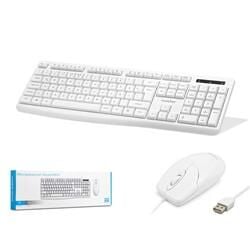 Nodar Km8520 Kablolu Klavye ve Mouse Set Q Beyaz