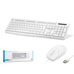 Nodar Km8520 Kablolu Klavye ve Mouse Set Q Beyaz