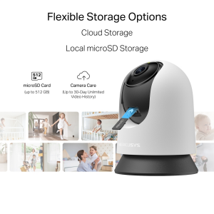 MERCUSYS 3MP 4mm Kablosuz WiFi Pan-Tilt Harici IP Kamera MC210