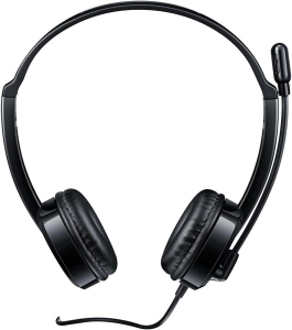 RAPOO H100 Kablolu Kulak Üstü Kulaklık - Mikrofonlu - 3.5mm - Siyah