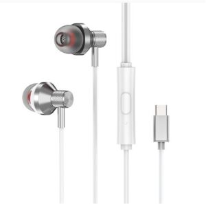 S-link SL-TPK03 TypeC Telefon Uyumlu Metal Beyaz Kulak İçi Mikrofonlu Kulaklık