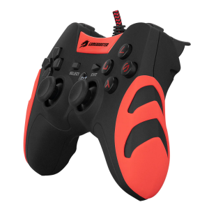 GAMEBOOSTER GB-J54R USB Kablolu Oyun Kolu, Çift Titreşim Motorlu, Ergonomik Kırmızı Tasarım, PC ve PS3 Uyumlu Gamepad