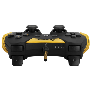 GAMEBOOSTER GB-J54Y USB Kablolu Oyun Kolu, Çift Titreşim Motorlu, Ergonomik Sarı Tasarım, PC ve PS3 Uyumlu Gamepad