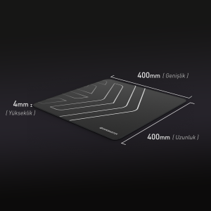 GAMEBOOSTER MP400 Kaymaz Tabanlı, Su Geçirmez ve Hassas Yüzeyli Oyuncu Mousepad (400x400x4mm)