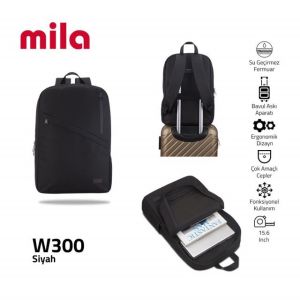 W-300 Mila 17.3 15.60 inch 5 Bölmeli Wtx Pro Su geçirmez Kumaş Sırt Çantası