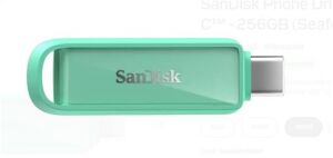 Sandisk SDIXS0N-256G-GN6NQ 256GB Phone Drive with USB-C-128GB (Seafoam Green) Flash Bellek