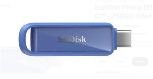 Sandisk SDIXS0N-256G-GN6ND 256GB Phone Drive with USB-C-128GB (Maritime Blue) Flash Bellek