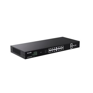 TENDA 16port PoE 250w 2-SFP 2-Uplink Gigabit Yönetilemez Switch TEG1120P-16-250W