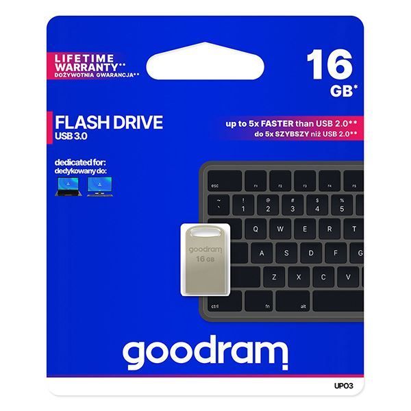 UPO3-0160S0R11 16GB UPO3 SILVER USB 3.0