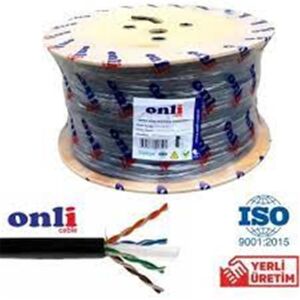 Onli U-UTP 24 AWG CCA-ECO CCA-PE 305 Metre Cat6 Dış Ortam Kablo