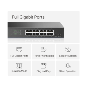 MERCUSYS 16poırt Gigabit Yönetilemez Switch MS116GS