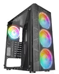 Everest CREST V1 Mesh Temperli Camlı 4x12cm Auto RGB Fan ATX Mid-T Gaming Oyuncu Kasası