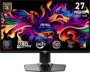 MSI 26.5 MAG 271QP QD-OLED X28 0.03MS 280HZ HDMI-DP Pivot Gaming Monitör 2560x1440