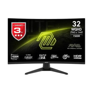 MSI 31.5 RAPID VA MAG 321CQF E18 0.5MS 180HZ Kavisli Gaming Monitör 2560x1440