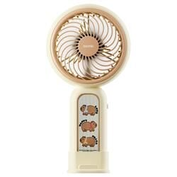 Asonic AFN20 Krem 250mAh Dahili Pil Elde Taşınabilir Masaüstü Usb Fan Şarjlı Type-c Şarj