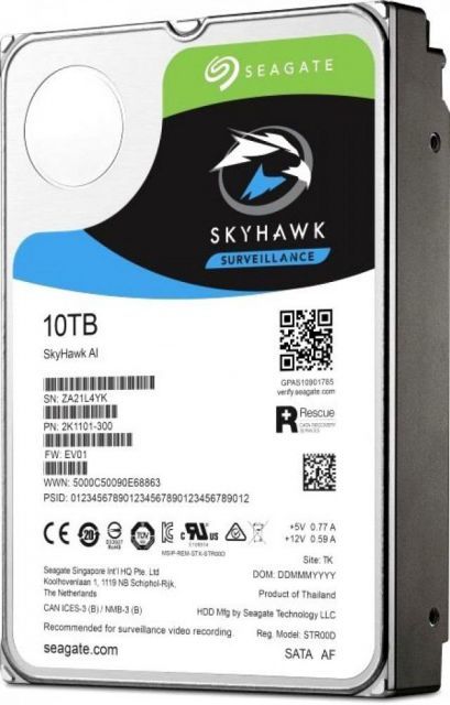 ST10000VE0008 10TB SkyHawk Sata 3.0 7200RPM 256MB  3.5'' Dahili Disk