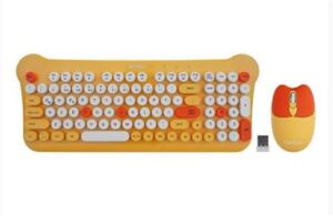 Everest KM-6244 BUNNY Renkli Tuşlu Sarı 2.4 ghz + BT Kablosuz Q Multimedia Klavye + Mouse Set