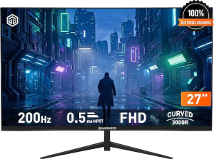 GAMEBOOSTER 27 VA LYRIS FF20 GB-27M1F200CFMR 0.5MS 200Hz HDMI-DP Kavisli Gaming Monitör 1920x1080