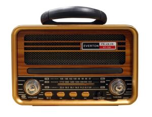 Everton Rt-708  Bluetooth Fm-Usb-Tf-Aux Solarlı  Şarjlı Nostaljik Radyo