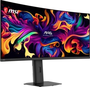 MSI 34 MAG 341CQP QD-OLED X28 0.03MS 280HZ HDMI-DP Kavisli Gaming Monitör 3440x1440