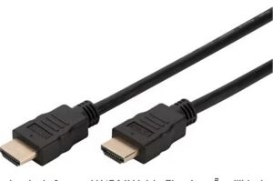 Digitus AK-330107-050-S 5 metre Altın Kapl.Siyah 4K HDMI Kablo