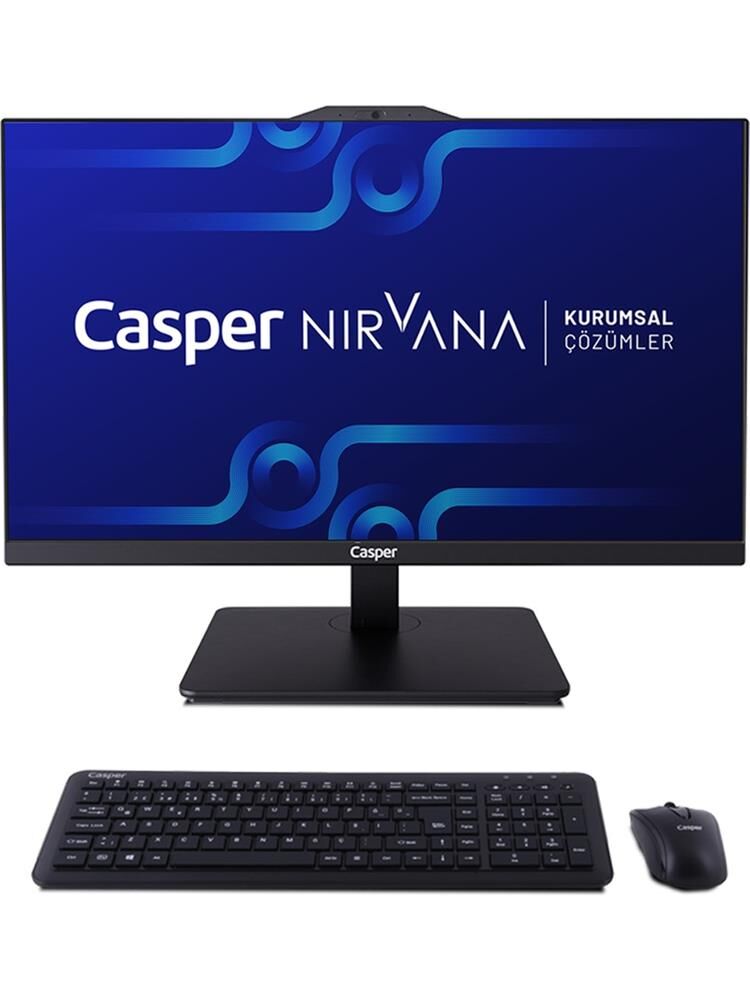 Casper Nirvana A90.1342-BE00X-V-S Siyah Intel i5-13420H 16GB RAM 480GB NVME 23.8 Pivot All In One