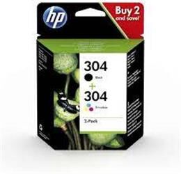 HP 304 Black-Color Siyah-Renkli Multi Paket 3JB05AE