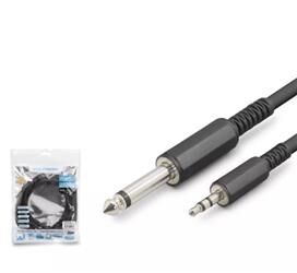 Hadron Hdx1077 6.5Mm To 3.5Mm Kablo Enstrüman Gitar 3M Siyah