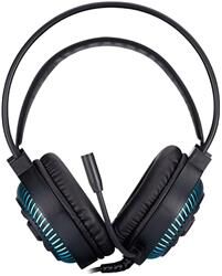 Hp DHE-8001U Mavi LED Aydınlatmalı Mikrofonlu Ses Kontrollü Gaming USB Siyah Başüstü Kulaklık