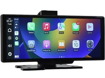 Ottocast 10'' Taşınabilir Apple CarPlay & Android Auto, Ön & Arka Kameralı Araç Multimedya