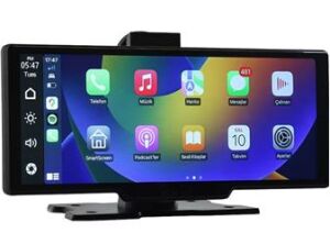 Ottocast 10'' Taşınabilir Apple CarPlay & Android Auto, Ön & Arka Kameralı Araç Multimedya