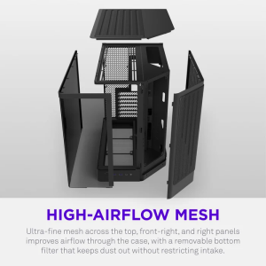 NZXT H6 RGB+ CC-H62FB-P1 Dual-Chamber Gaming Mid-Tower PC Kasası
