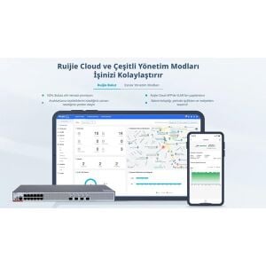 RUIJIE 12port PoE 405w 4-SFP 10GbE Yönetilebilir Switch RG-CS83-12GT4XS-P