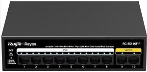 Ruijie-Reyee RG-ES110F-P 10 Port 10-100 Mbps 8 Port 10-100 PE 110W Switch