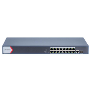 HIKVISION 16port PoE 230w 1-SFP 1-Uplink Gigabit Yönetilebilir Switch DS-3E1518P-EI