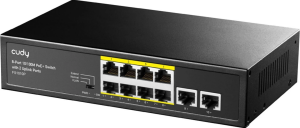 CUDY 8port PoE 120w 2-Uplink 10/100 Yönetilemez Switch FS1010P