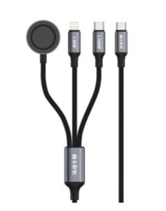 S-link Armor CLW-01 100W 1.2m Type-C to Type-C Lightning  Siyah Hızlı Şarj Kablosu