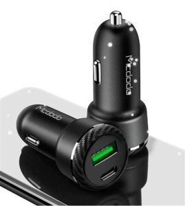 MCDODO CC-5970 36W PD+QC 3.0 1xType-C 1xUSB Girişli Araç Çakmak Şarj - Siyah