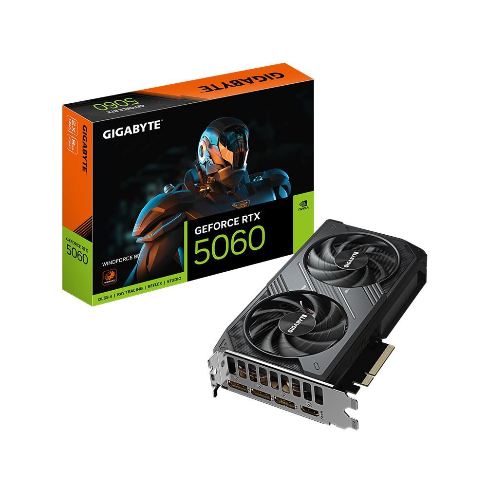 GIGABYTE RTX5060 8GB WINDFORCE GV-N5060WF2-8GD GDDR7 128bit HDMI DP PCIe 5.0